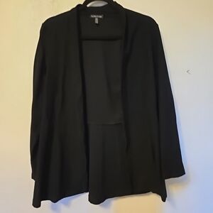 Eileen Fisher Open Front Cardigan Jacket Black XS